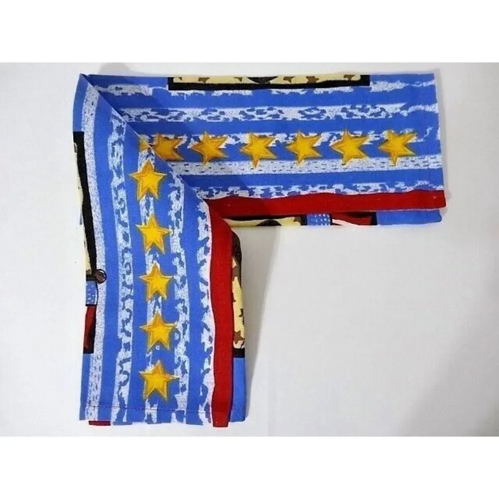 July Patriotic Dog Kitchen Tea Towel Cotton American USA Flag Stars Hearts NEW